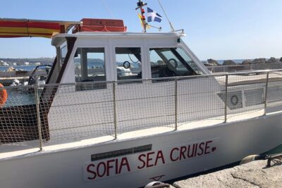3-hour boat tour - Stop 1: Ladiko Beach for your first swim and quick coastal views (about 20 minutes)