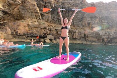 3 Hours All Inclusive Boat Trip Ibiza - Onboard comfort: lounge beds, music, and the wet bar vibe