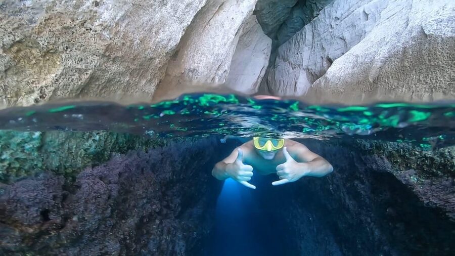 Adamantas: Full-Day Milos & Poliegos Boat Tour with Meals - Sykia Cave and Vani Beach: the cave with the collapsed roof
