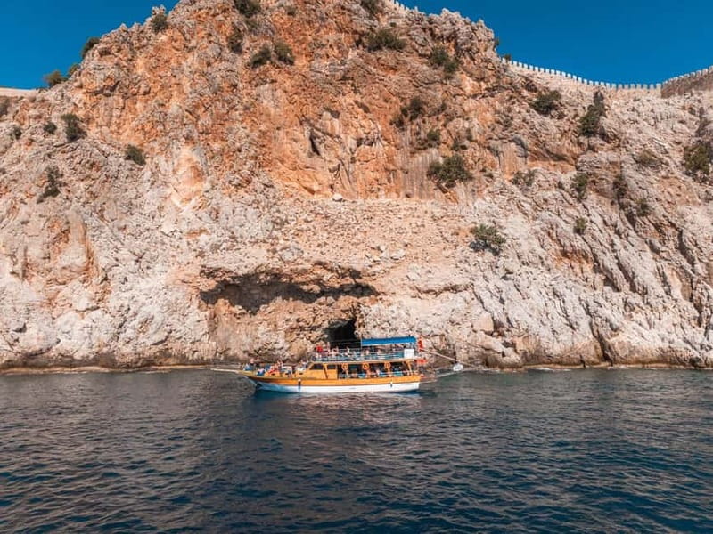 Alanya: Small-Group Boat Tour with Lunch and Soft Drinks - Alanya Castle caves: four famous names and what each swim stop is for