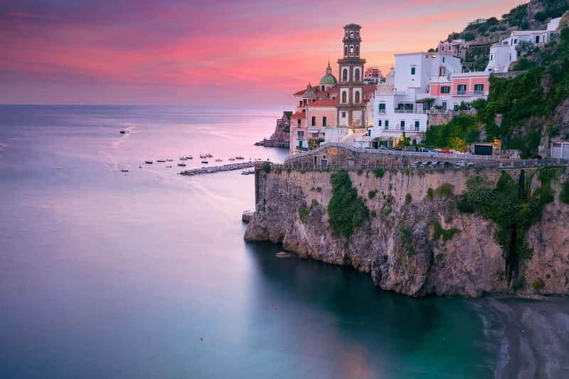 Amalfi Coast: Sunset Boat Tour with Fruit & Drinks - The Praiano swim break and aperitivo: drinks, music, and a splash plan