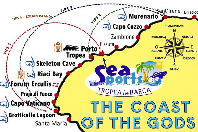 Amazing boat trip from Tropea to Capo Vaticano - 6 to 12 people - Capo Vaticano’s golden beaches: where snorkeling feels easy