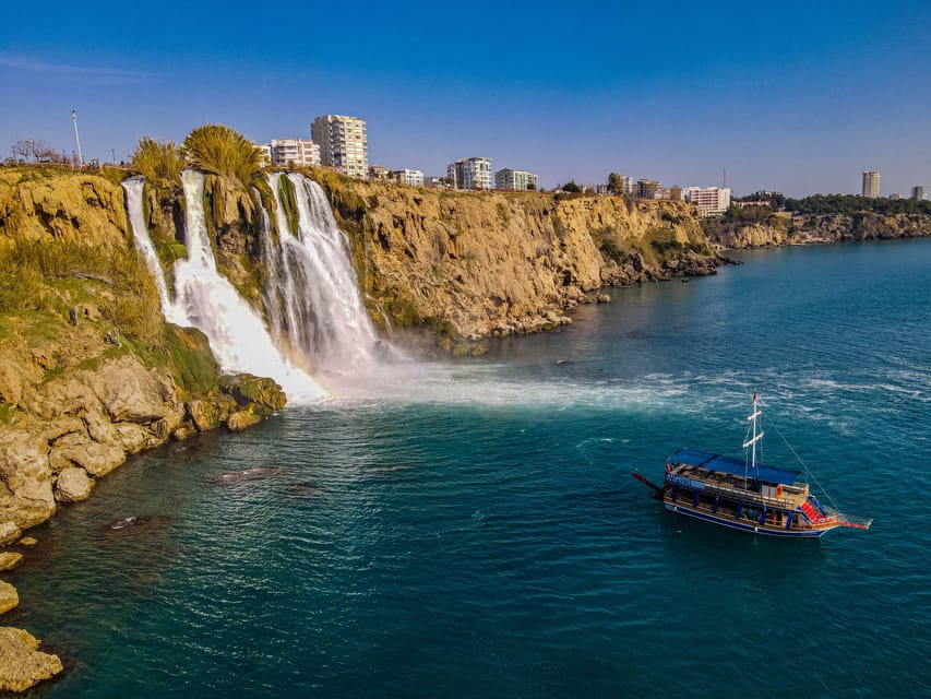 Antalya: Beach & Waterfalls Boat Trip w/ Lunch & Soft Drinks - Stop 1: Lara Beach swim time and coastal calm