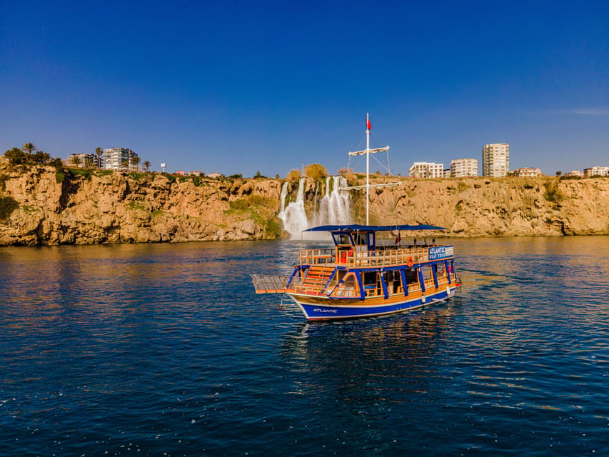 Antalya: Beach & Waterfalls Boat Trip w/ Lunch & Soft Drinks - Stop 2: Duden Waterfalls up close, with the spray factor