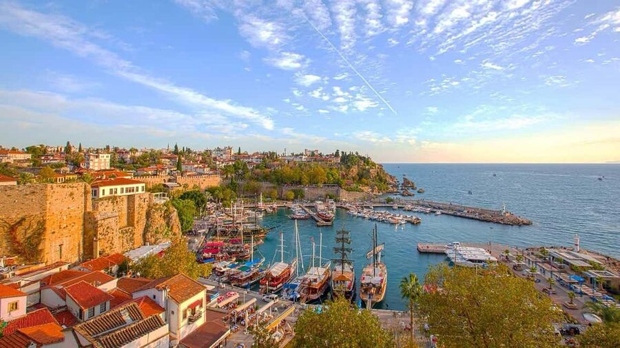 Antalya: Kaleici, Duden Waterfalls And Boat Tour With Lunch - The boat cruise and lunch onboard: sea views from the harbor