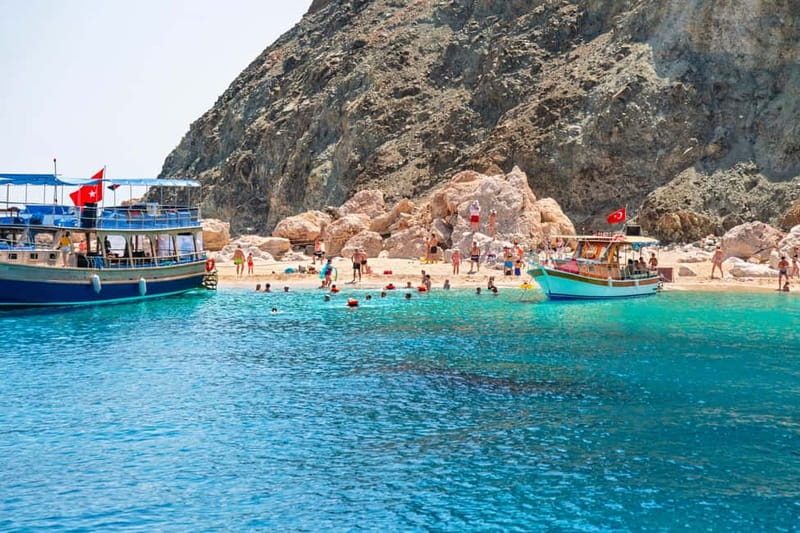 Antalya/Kemer: Suluada & Adrasan Boat Trip with Lunch - Stop 1: Suluada Island beaches plus the Love Cave swim