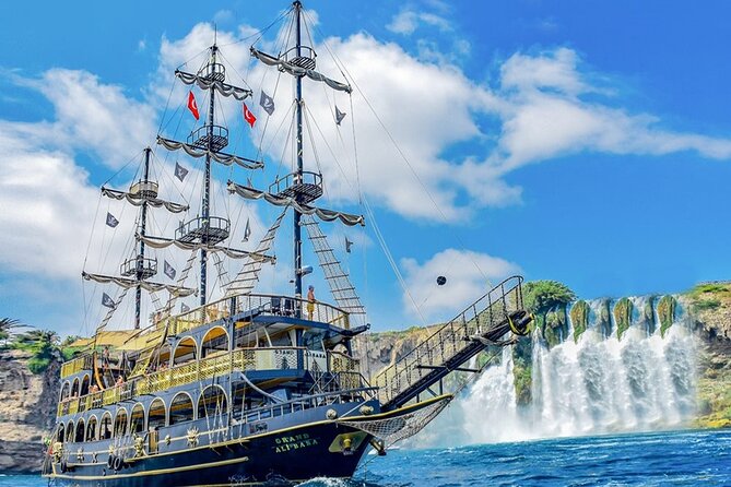 Antalya Lara Pirate Boat Trip w/Soft Drinks, Lunch & Pickup - Lunch, soft drinks, and the photo upsell reality