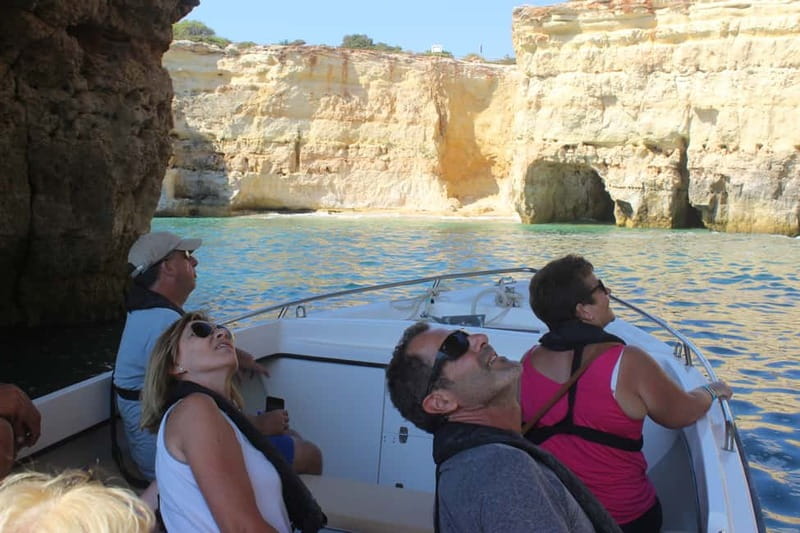 Armação de Pêra: Benagil and 10 Best Caves Guided Boat Tour - Your 1-hour route: Armação de Pêra to Benagil and back