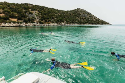 Athens, Nea Makri: Guided Small Group Snorkeling Boat Trip - Schinias Beach stop: a protected-coast warm-up