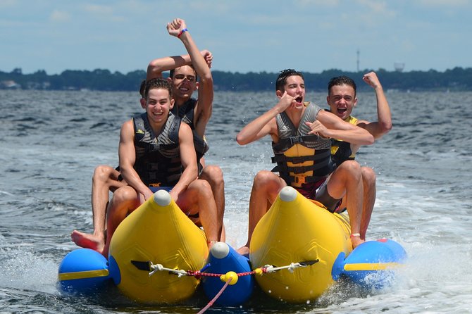 Banana Boat Ride in the Gulf of Mexico - Safety basics: life vests, coaching, and the truth about falling