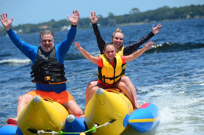 Banana Boat Ride in the Gulf of Mexico - Harbor Blvd check-in and that helpful pre-ride briefing