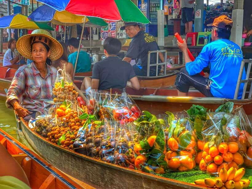 Bangkok: Train Market & Floating Market with Boat Ride - Maeklong Railway Market: inches-away train drama you can plan for