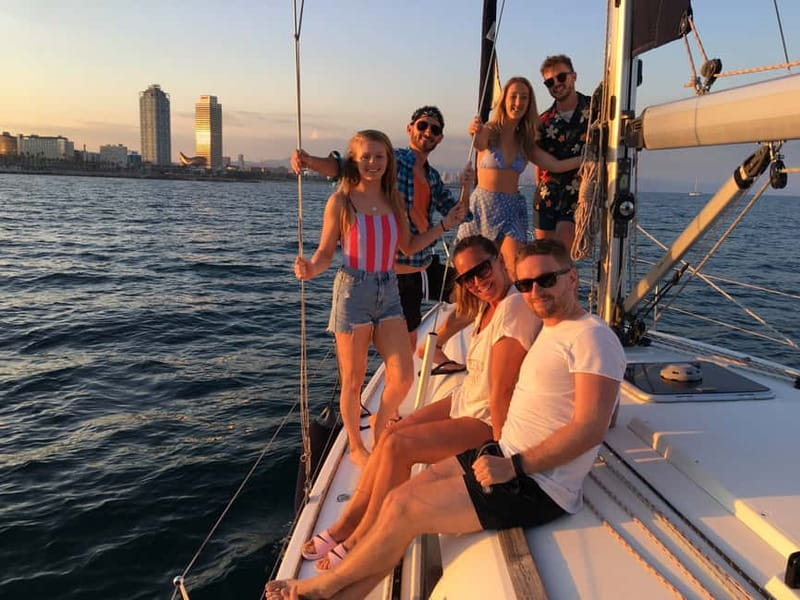 Barcelona: Sunset Boat Trip with Cava Wine and Snacks - The Swim Moment: When the Mediterranean Says Yes