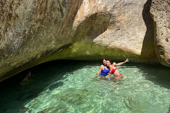 Blue Cave & Grama Bay Full Day Guided Boat Tour - Dafina Bay (and the Dafina Cave moment): more swimming, more wilderness feel