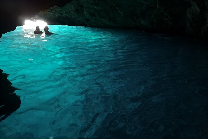 Blue Cave, Green Cave & Lopud Beach small group Speed boat Tour - Three Caves Near Lopud and Kolocep: Green Emerald Light and Tight Passages