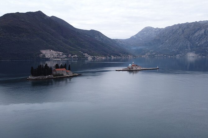 Boat tour to Lady of the Rock , Submarine base & Blue Cave swim - Fortress Mamula Views: The Prison Turned Luxury Hotel Angle