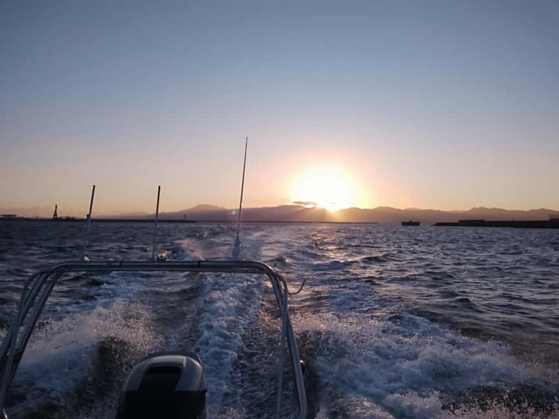 Cagliari: Devil's saddle boat tour, 4 stops and prosecco - Poetto Beach in the sunset pass: the calm finish