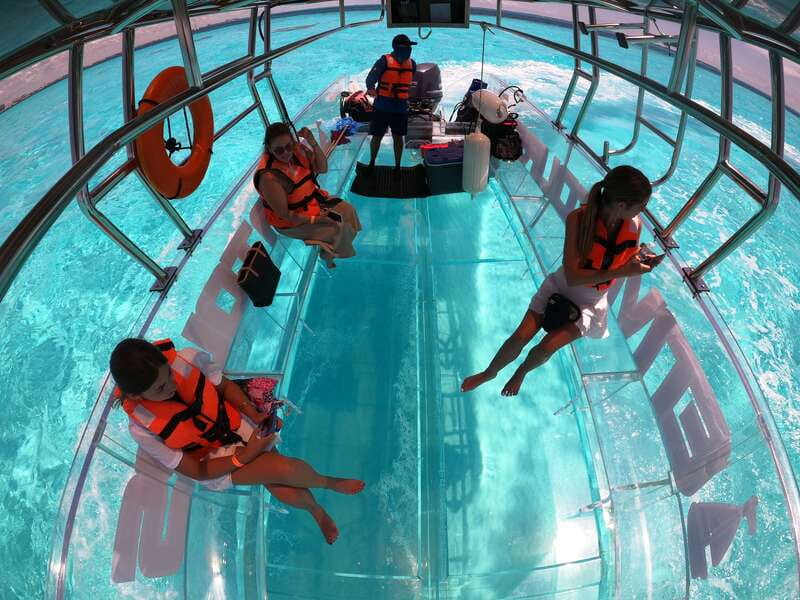 Cancún: Nichupté Lagoon Transparent Boat Tour with Drinks - Quick hit points before you go
