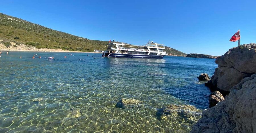 Cesme: Islands and Bays Boat Trip with BBQ Lunch - Donkey Island (Goni): Walkable Break and Swimming Around the Beach