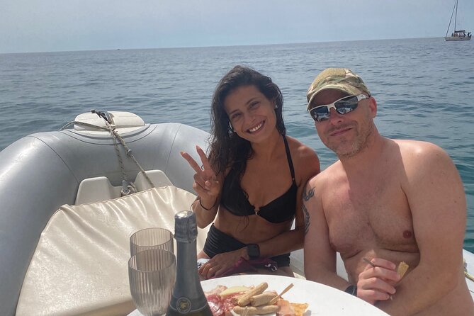 Chiara boat tour in dinghy, stops, snorkeling, aperitif included - Snorkeling Gear and the Guide Who Makes It Easy