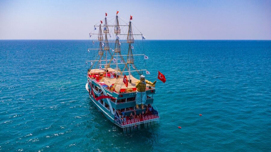 City of Side: All-Inclusive Boat Ride and Foam Party - The 3-deck boat setup: where to dance and where to breathe
