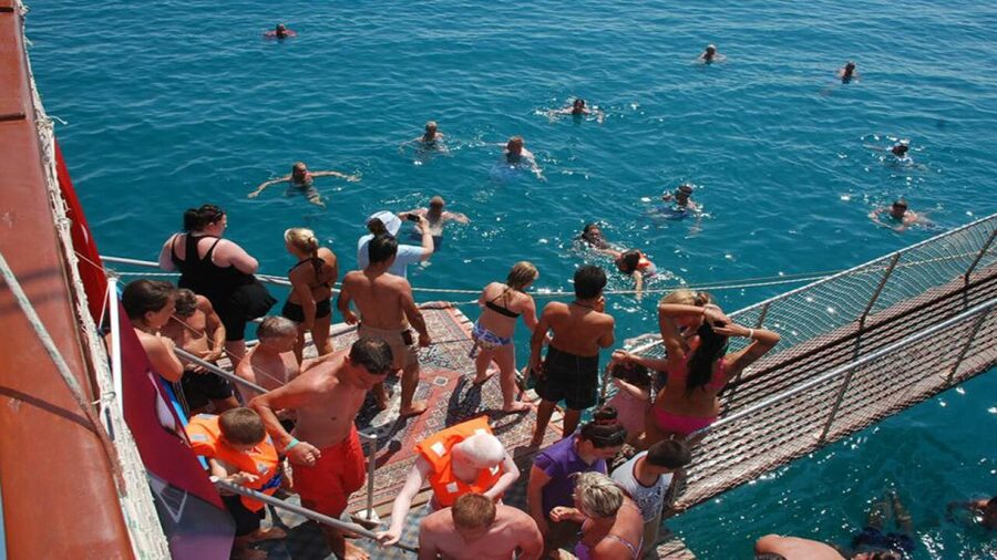 City of Side: Side & Caretta Bay Boat Trip w/ Lunch & Drinks - The foam party: fun, messy, and why it works on this route