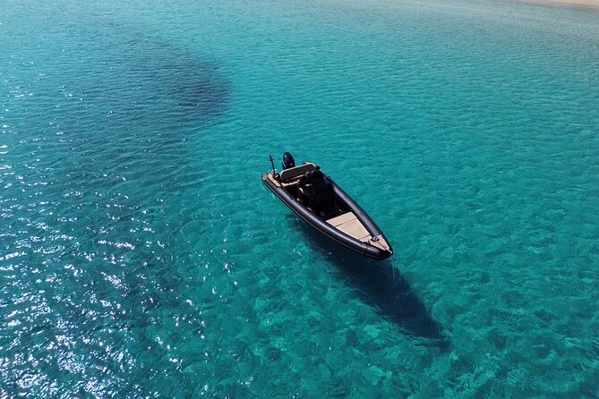 Discover Hidden Gems around Paros | Private Boat Tour - Your Route in Plain English: Despotiko → Antiparos Chora → Blue Lagoon → Sandbar