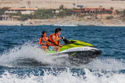 Double Jet Ski and Boat Ride in The Sea of Cortez Guided Tour - Sea of Cortez Boat Ride: Cabo Arch Views Before the Jet Ski Starts