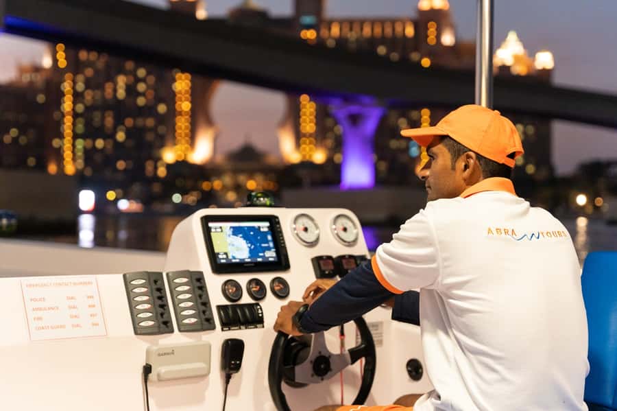 Dubai: Abra Boat Tour in Atlantis, Palm, Ain Dubai & Marina - Meeting point and timing: Dubai Marina Harbour Gate 7