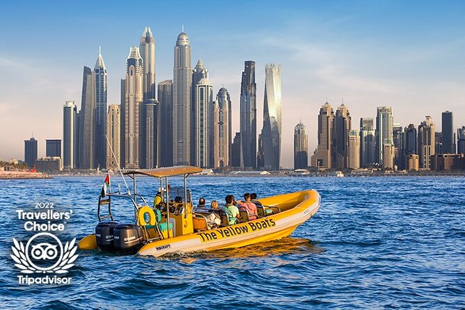 Dubai Marina Guided Sightseeing High-Speed Boat Tour - Palm Jumeirah by water: the artificial island that changes the whole horizon