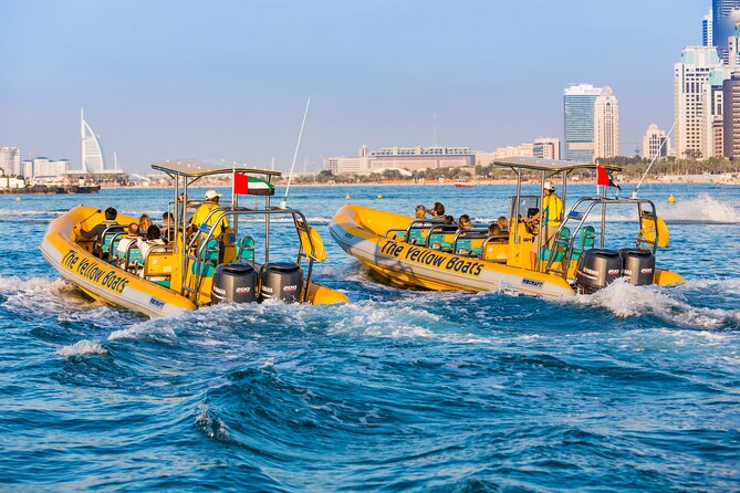 Dubai Marina Guided Sightseeing High-Speed Boat Tour - Burj Al Arab by boat: the sail-shaped icon up close
