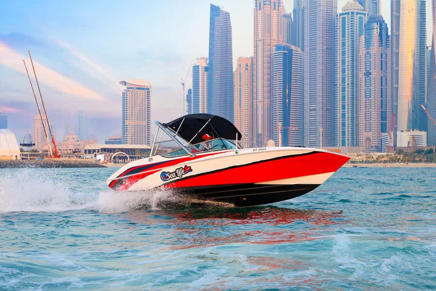 Dubai: Private Boat Tour - JBR/Burj Al Arab/Atlantis options - Ain Dubai and Bluewaters: the “wow by photo stop” moments