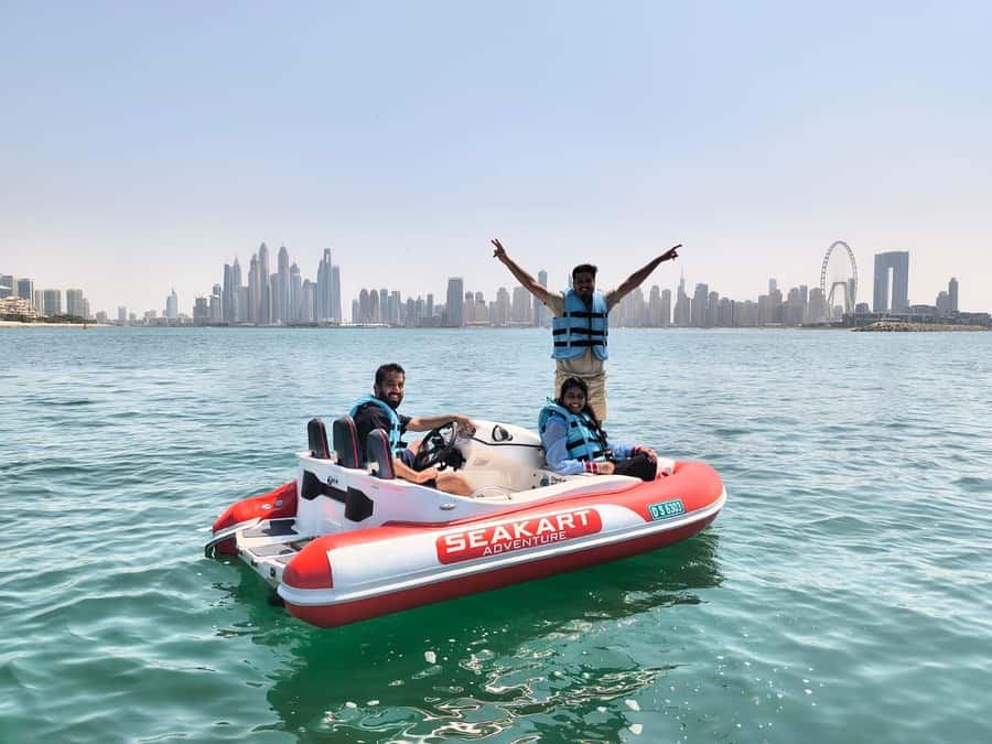 Dubai: Private Self-Drive SeaKart Jet Ski Boat Tour - Open-sea free ride: using your control to slow down (or speed up)