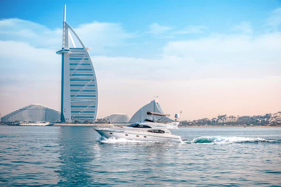 Dubai Yacht Tour - Boat Trip upto 12 guests Private event - Umm Suqeim Photo Stop: Coastal Angles Beyond the Usual Dubai Photos