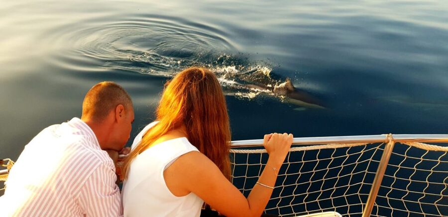 Estepona: Sunset boat trip & Cava & Tapa - Anchoring for a swim and snorkeling gear you can actually use