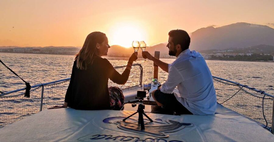 Estepona: Sunset boat trip & Cava & Tapa - Your boat: a Menorquin feel with room to breathe