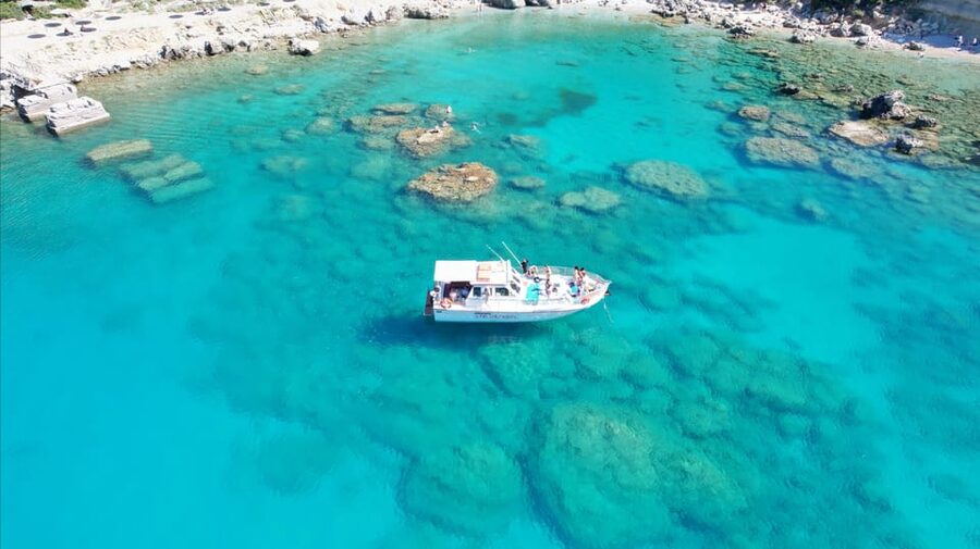 Faliraki: Boat Trip to Afantou Caves, Antony Quinn, Ladiko - Anthony Quinn Bay: Big Views and the Fish-Feeding Moment