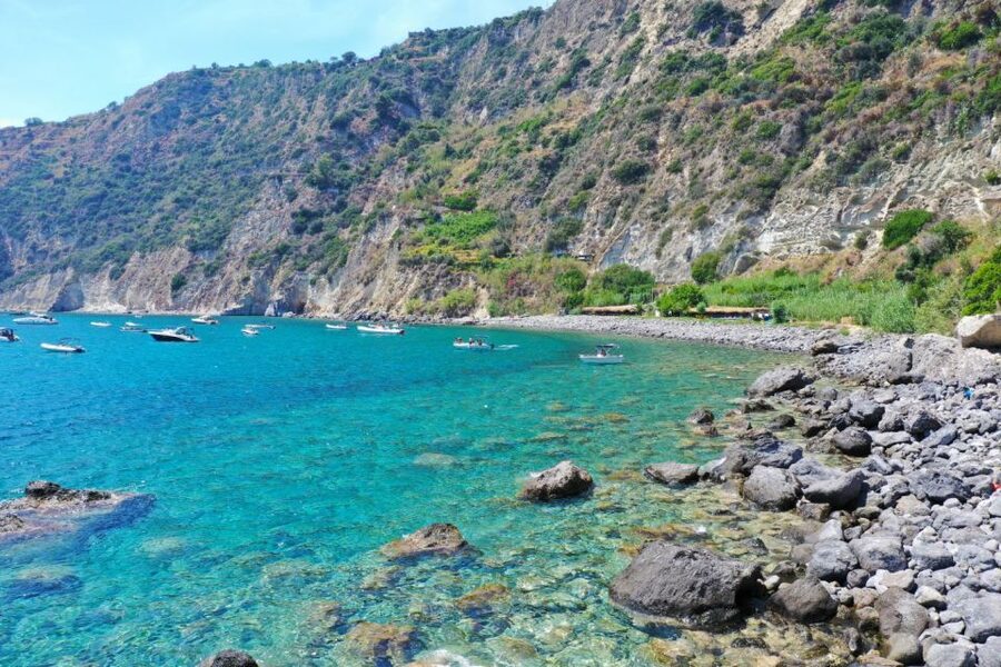 Forio: Ischia Island Boat Tour with Local Lunch and Swimming - San Montano: coffee, fruit, cocktail, dessert, and a final swim stretch