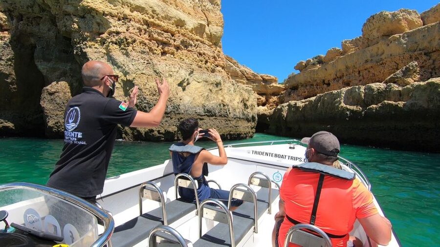 From Armação de Pêra: Benagil Caves and Beaches Boat Tour - Praia da Marinha and Cão Raivoso: the stops that look like they came from a postcard