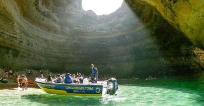 From Benagil: Coast Boat Tour with Benagil Cave - From Taruga Benagil Tours to the first cave-lined stretches