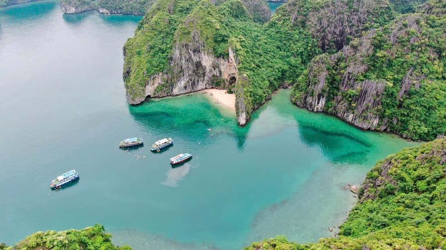 From Cat Ba: Lan Ha and Monkey Island Full Day Boat Trip - Monkey Island at 15:00: sunset-ready cliffs and optional effort