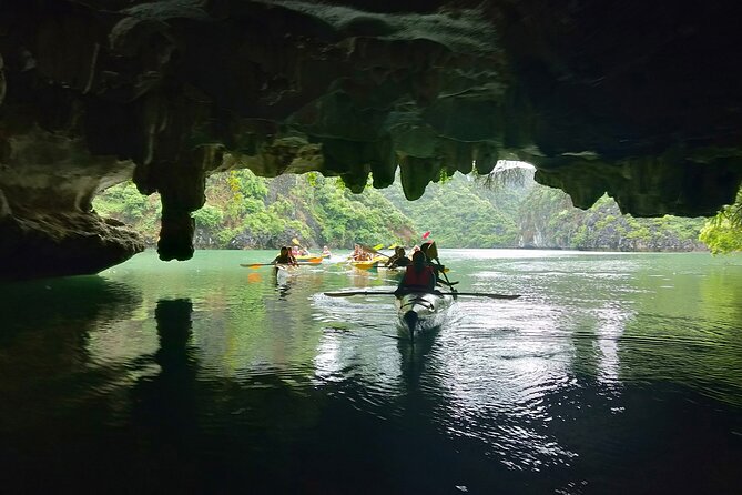 From Ha Noi/Cat Ba: Full-Day Cruise to Lan Ha bay - Ha Long Bay - Ha Long Bay stop: cave kayaking (Dark, Bat, Bright) and a calm-lagoon swim