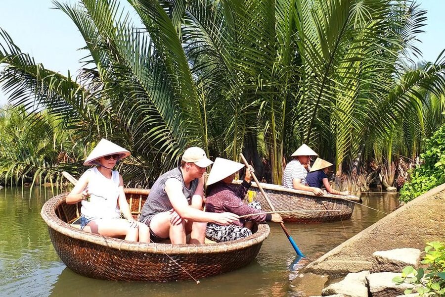 From Hoi An: Bay Mau Coconut Forest Bamboo Basket Boat Ride - From Hoi An pickup to the coconut-forest start