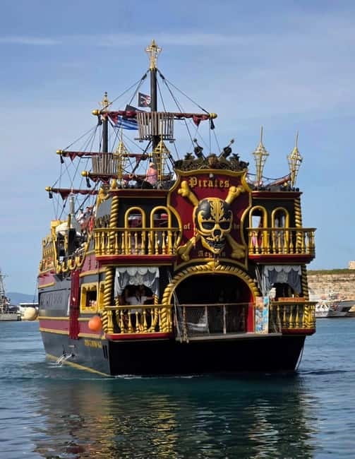From Kos: 3-Island Boat Trip with BBQ & Water Slide - Boarding at Kos Port: Getting on the Pirate Boat Smoothly