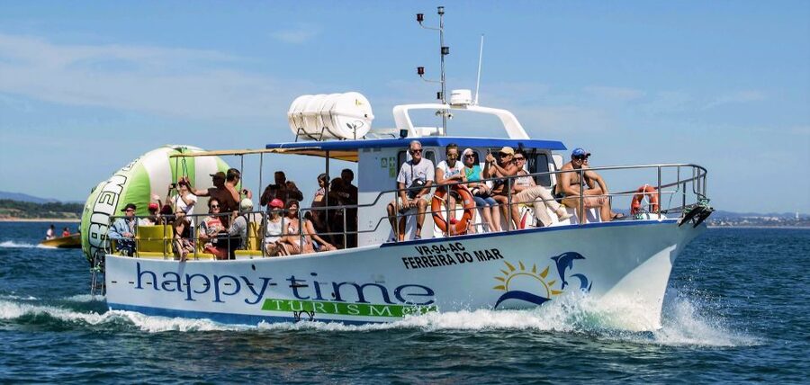 From Lagos: 2.5-Hour Guided Coastal Boat Tour & Grotto Visit - From Lagos Marina: The Channel + Fort Landmarks You Pass
