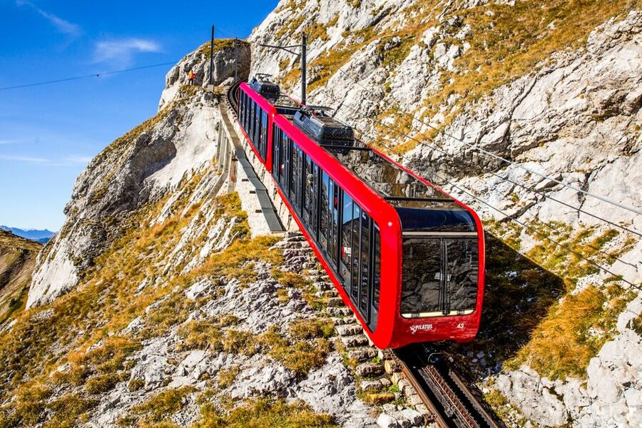 From Lucerne: Mt. Pilatus Gondola, Cable Car, and Boat Trip - The world’s steepest cogwheel down to Alpnachstad