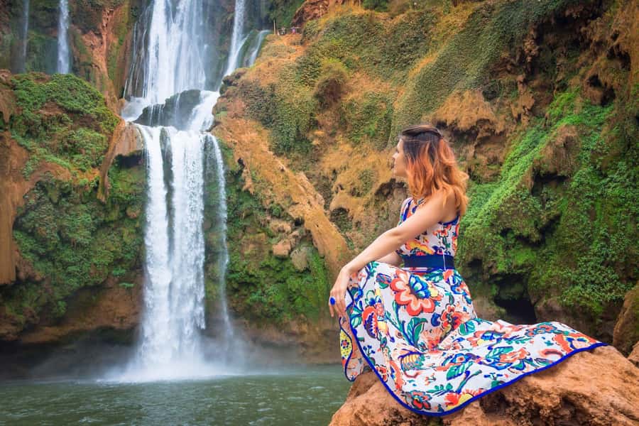From Marrakech: Guided Ouzoud Waterfalls Tour with Boat Ride - Barbary apes at Ouzoud: fun wildlife with a few rules