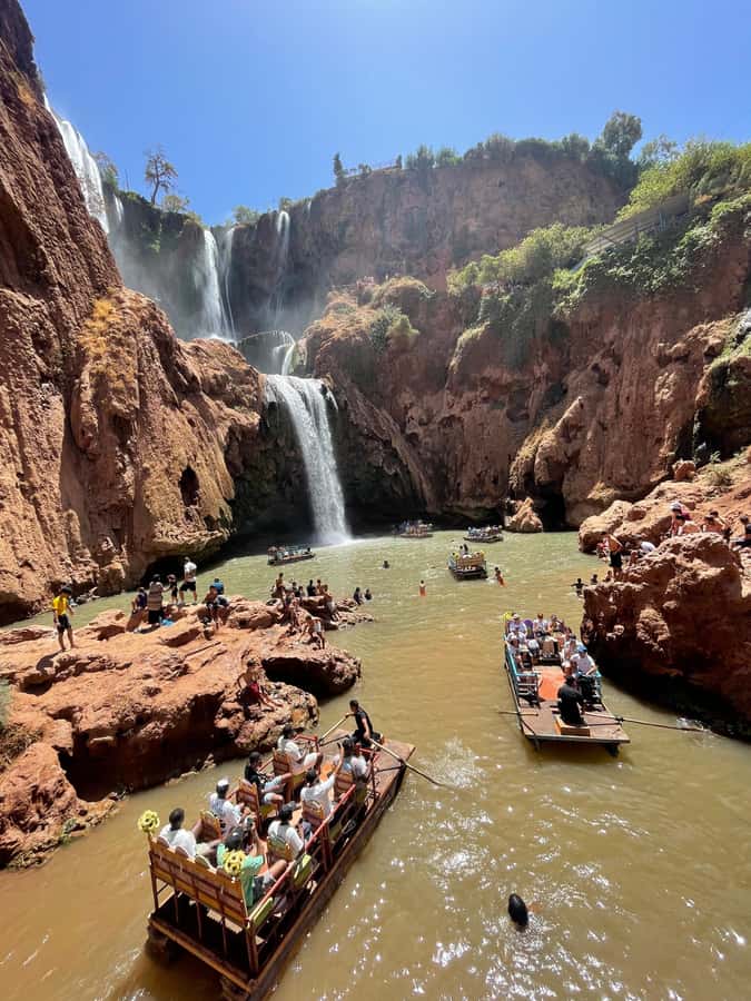 From Marrakech: Ouzoud Waterfalls Guided Hike and Boat Trip - Boat ride to the plunge pool: close-up water, real spray, and weather reality