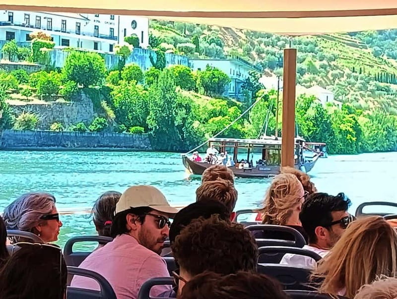 From Porto: 2 Wine Regions, Farm Lunch, and Boat Ride - Pinhão Rabelo boat cruise: terraces from the river