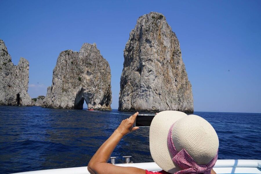 From Positano: Full-Day Boat Trip to Capri - Capri by boat: the grottos, Faraglioni, and Punta Carena highlights